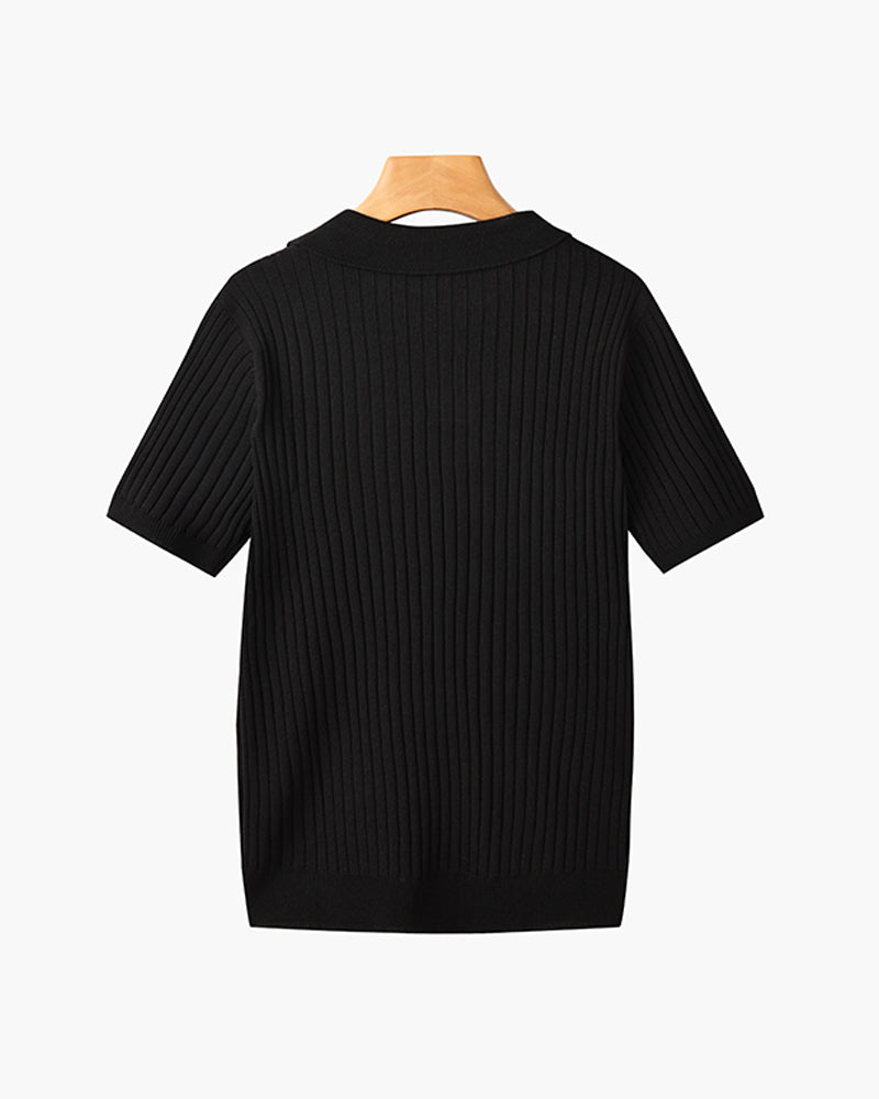 Polo uomo in maglia con maniche corte