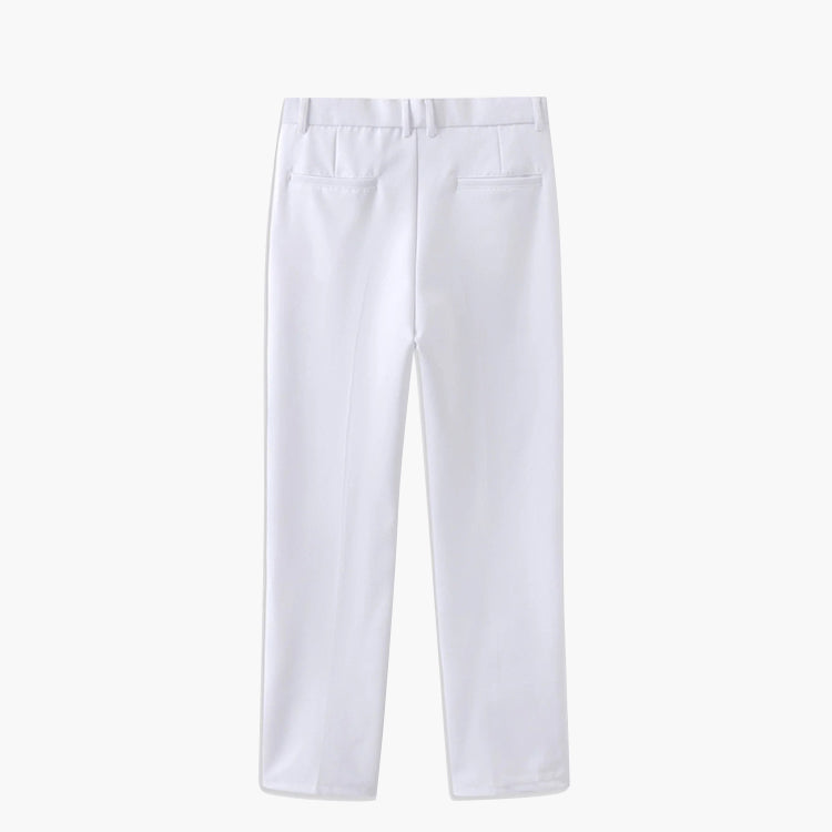 Pantaloni uomo con pince e gamba dritta