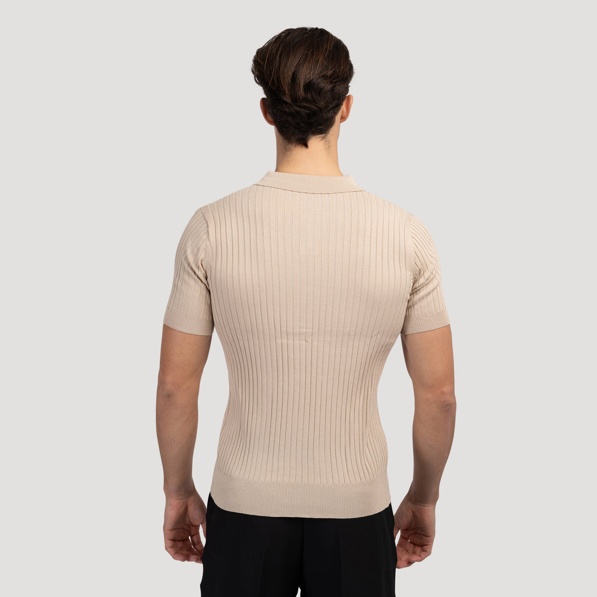 Polo uomo in maglia con maniche corte
