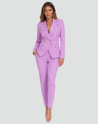 Completo donna con blazer doppiopetto e pantaloni