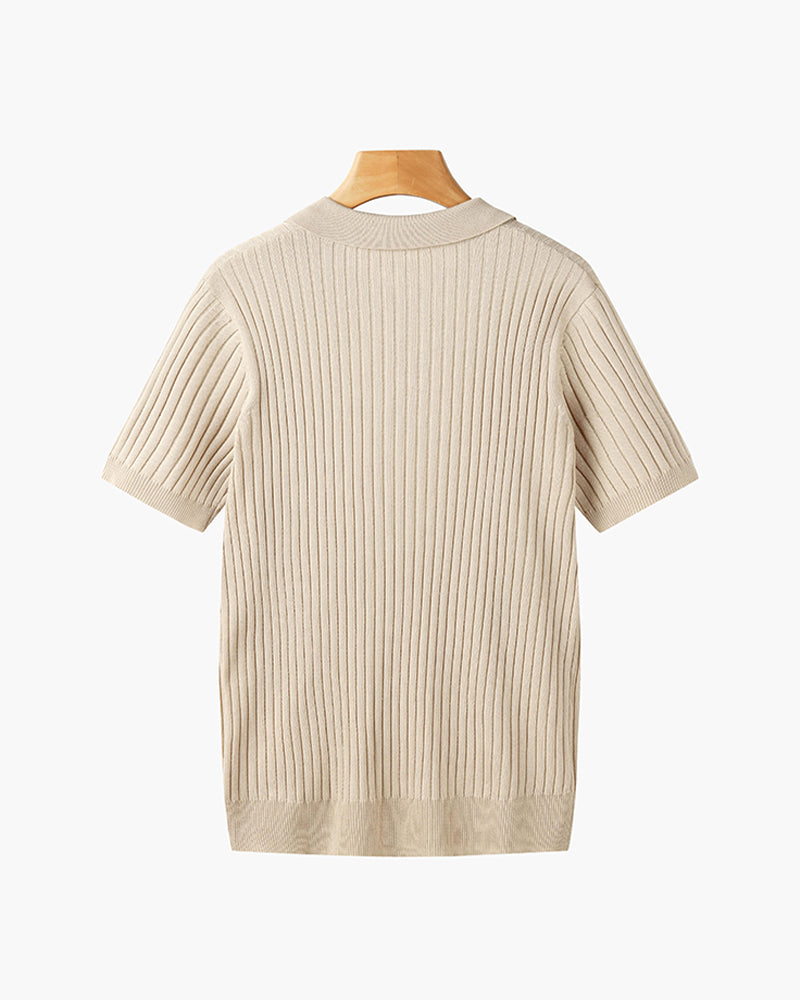 Polo uomo in maglia con maniche corte
