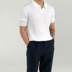 Polo uomo in maglia con maniche corte
