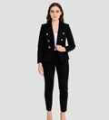 Completo donna con blazer doppiopetto e pantaloni