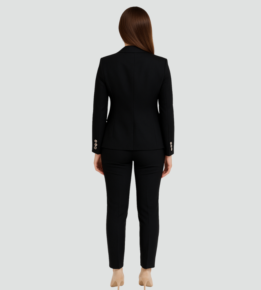 Completo donna con blazer doppiopetto e pantaloni