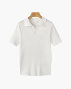Polo uomo in maglia con maniche corte