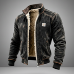 Bomber uomo con fodera soffice effetto used