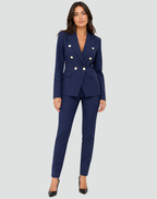 Completo donna con blazer doppiopetto e pantaloni