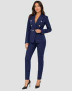 Completo donna con blazer doppiopetto e pantaloni