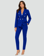 Completo donna con blazer doppiopetto e pantaloni