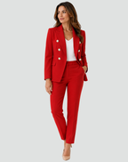 Completo donna con blazer doppiopetto e pantaloni
