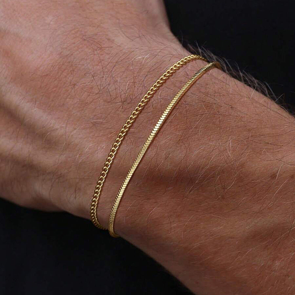 Bracciale uomo set 2 pezzi regolabile