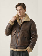 Giacca aviator uomo con collo ampio e soffice