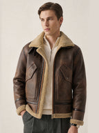 Giacca aviator uomo con collo ampio e soffice