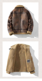 Giacca aviator uomo con collo ampio e soffice