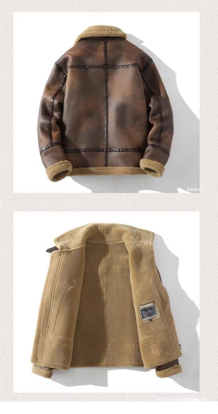 Giacca aviator uomo con collo ampio e soffice