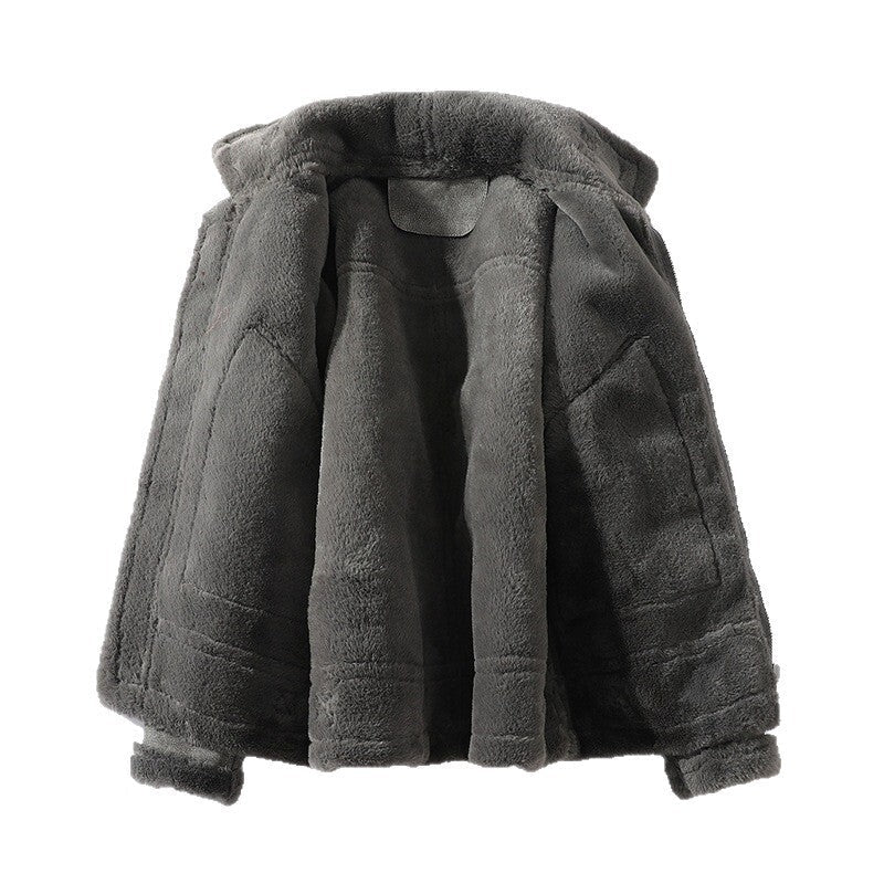Giacca aviator uomo con collo ampio e soffice