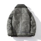 Giacca aviator uomo con collo ampio e soffice