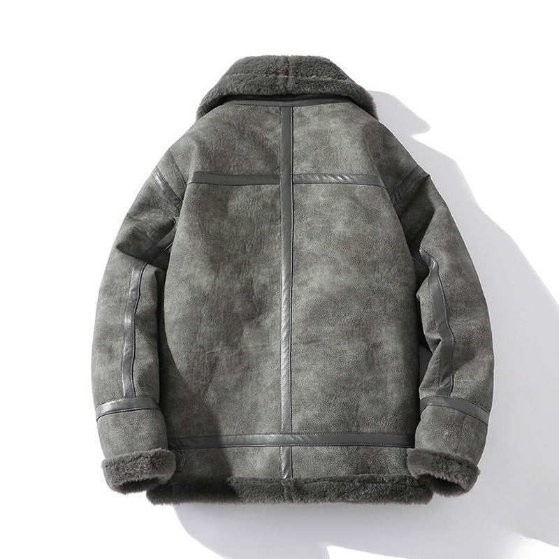 Giacca aviator uomo con collo ampio e soffice