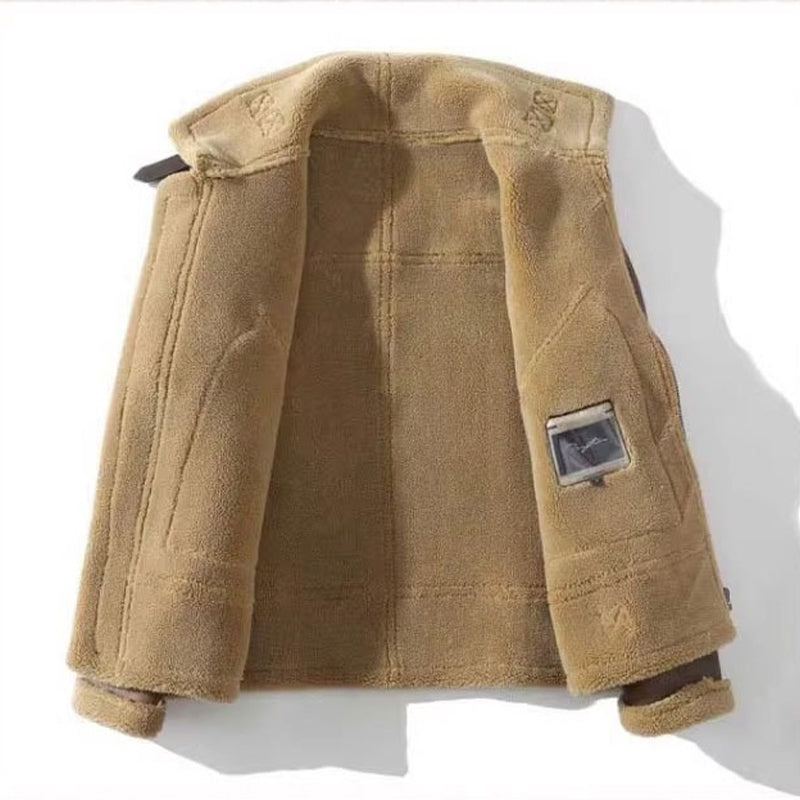 Giacca aviator uomo con collo ampio e soffice
