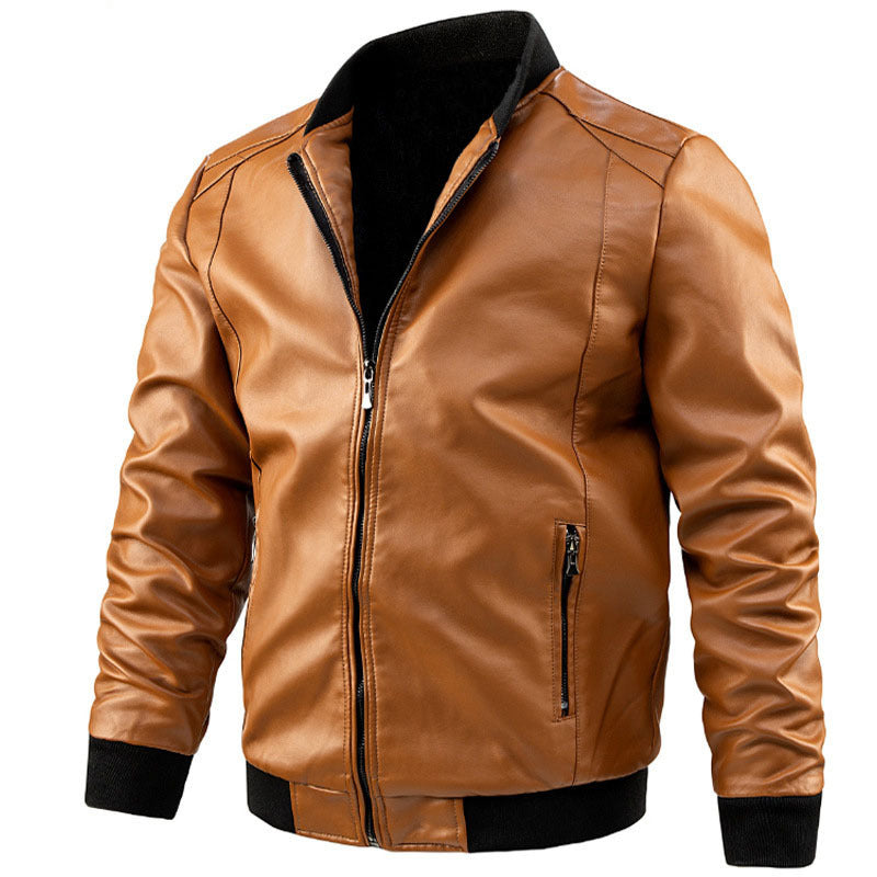 Bomber uomo slim con collo alto