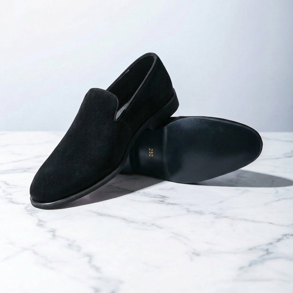 Mocassini uomo senza lacci con punta tonda