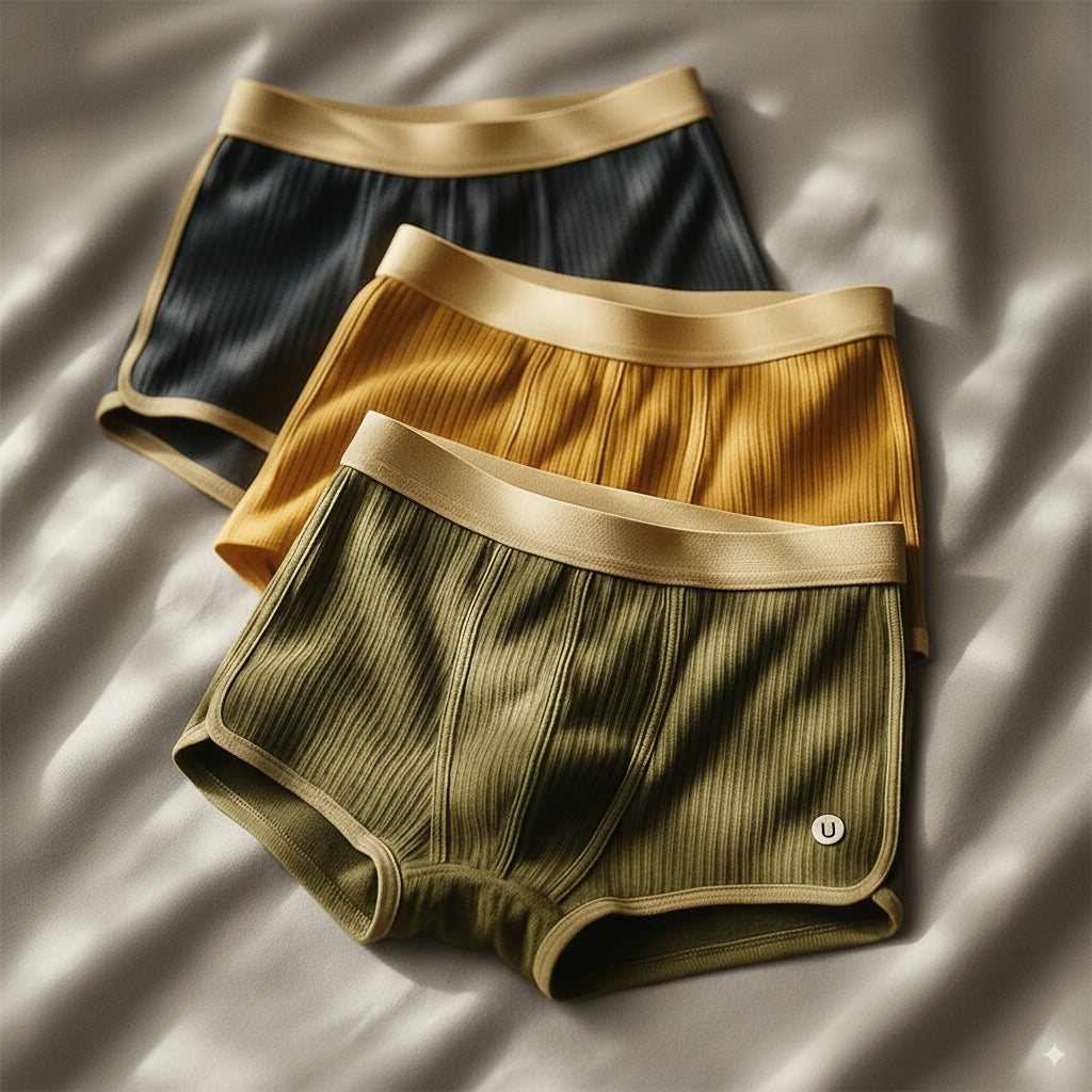 Boxer uomo in cotone a costine 3 paia