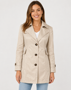 Trench corto donna con collo a revers