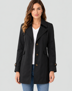 Trench corto donna con collo a revers