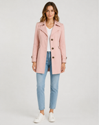 Trench corto donna con collo a revers
