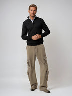 Maglione uomo con mezza zip