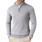 Maglione uomo con mezza zip
