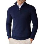 Maglione uomo con mezza zip
