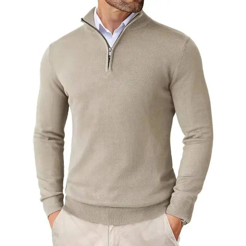 Maglione uomo con mezza zip