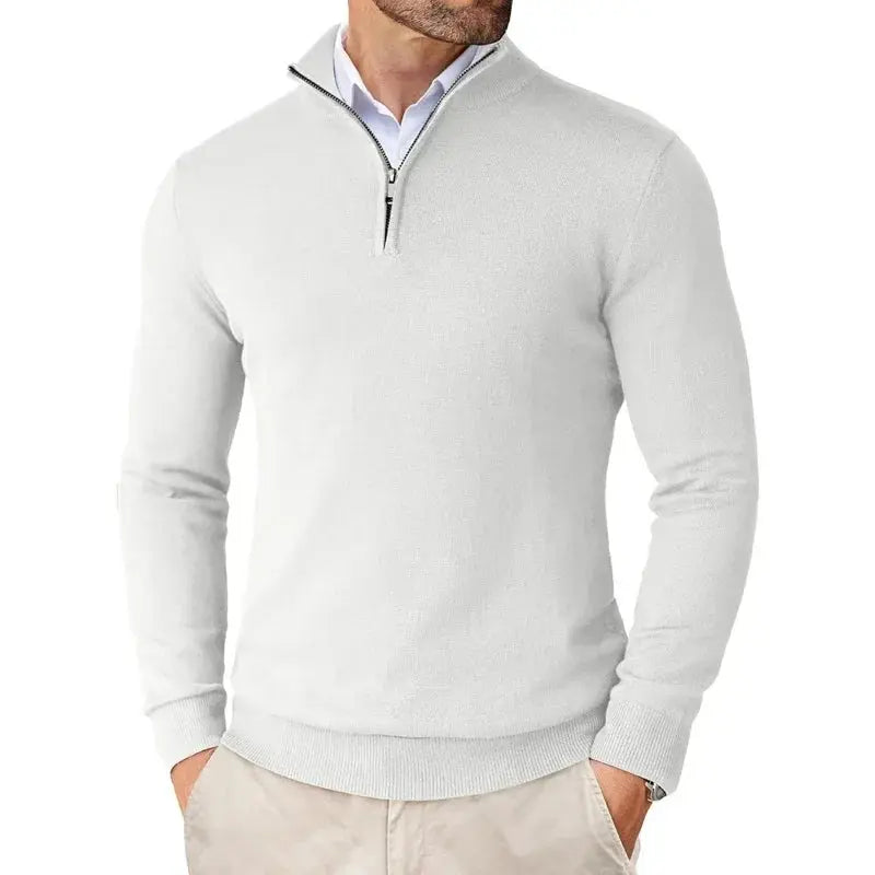 Maglione uomo con mezza zip