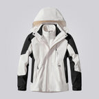 Giacca 3 in 1 da donna impermeabile con cappuccio