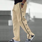 Pantaloni jogging uomo con bottoni a pressione