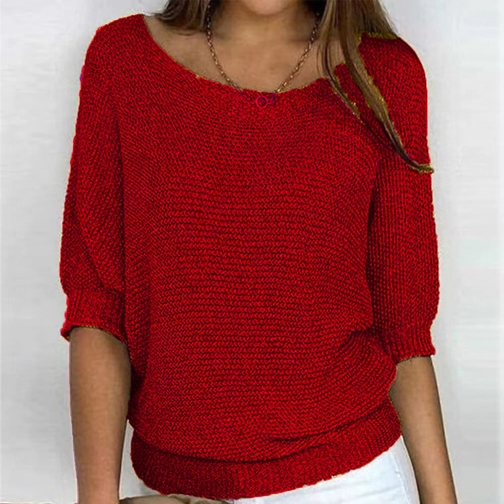 Maglione donna oversize in maglia liscia