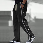 Pantaloni jogging uomo con bottoni a pressione