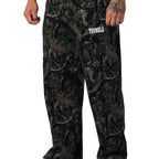 Pantaloni jogging uomo ampi con fantasia mimetica
