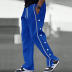 Pantaloni jogging uomo con bottoni a pressione