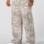 Pantaloni jogging uomo ampi con fantasia mimetica