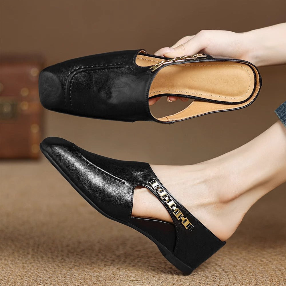 Mules donna con catena decorativa