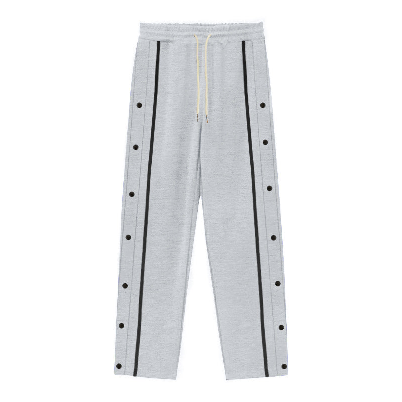Pantaloni jogging uomo con bottoni a pressione