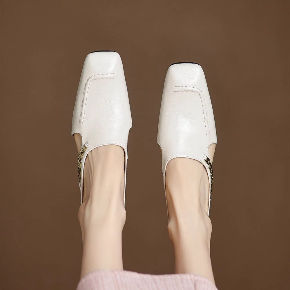 Mules donna con catena decorativa