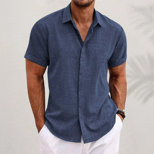 Davide | Camicia Uomo Classica con Colletto e Bottoni