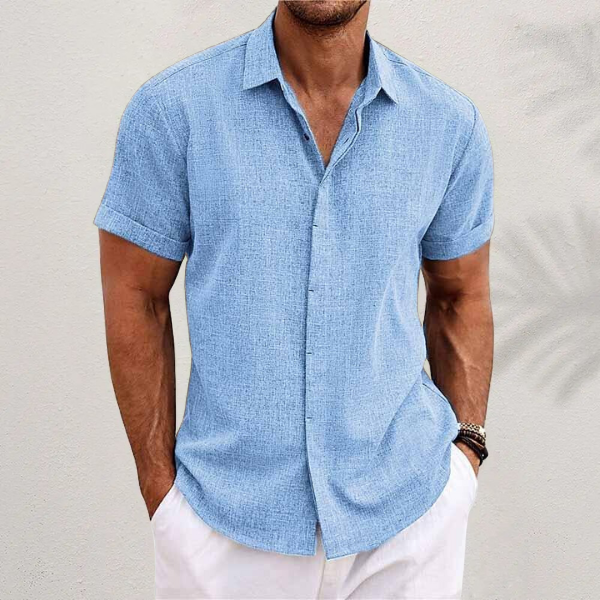 Davide | Camicia Uomo Classica con Colletto e Bottoni