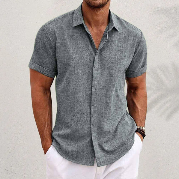 Davide | Camicia Uomo Classica con Colletto e Bottoni