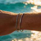 Bracciale uomo set 2 pezzi regolabile