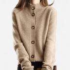 Cardigan donna con scollo a V e bottoni
