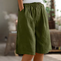 Shorts donna con elastico in vita e tasche
